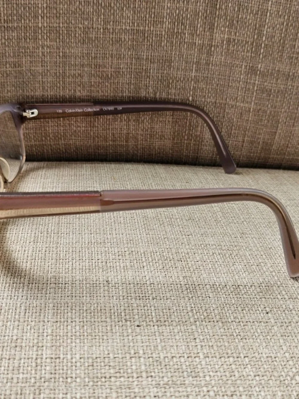 Vintage Calvin Klein Eyeglasses Frame Lilac/Tan Tone Eyewear CK7890 Unisex Glass
